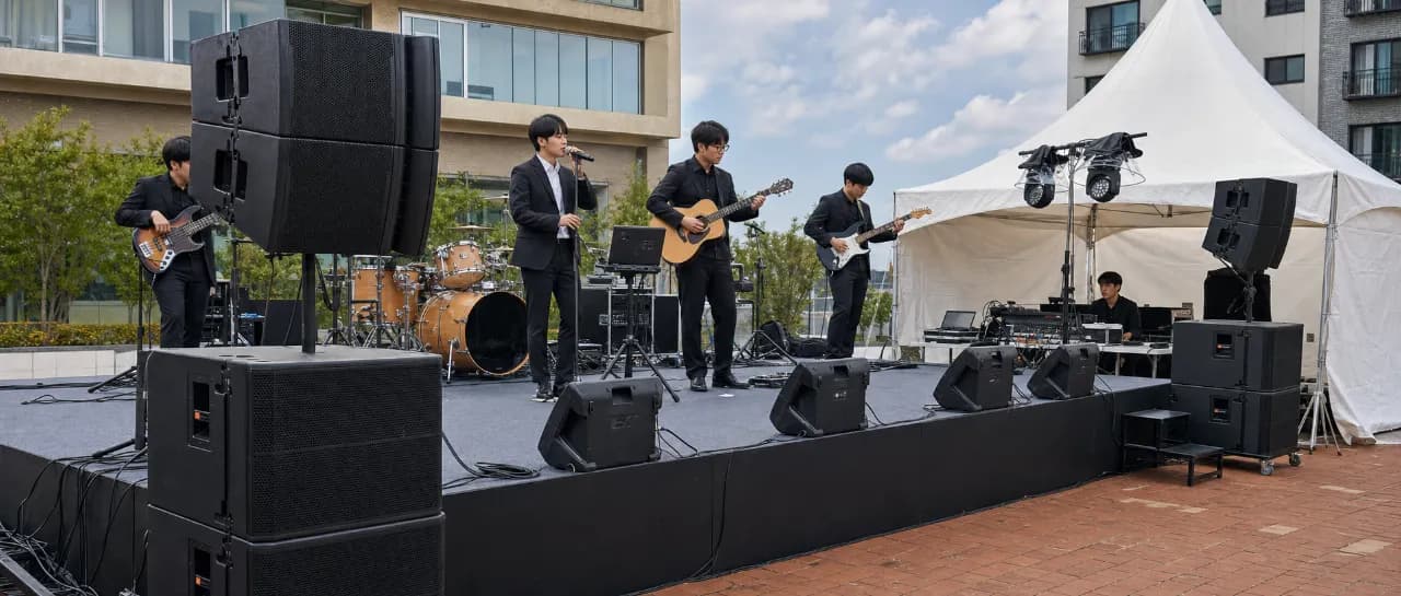 세미나실 음향 셋업