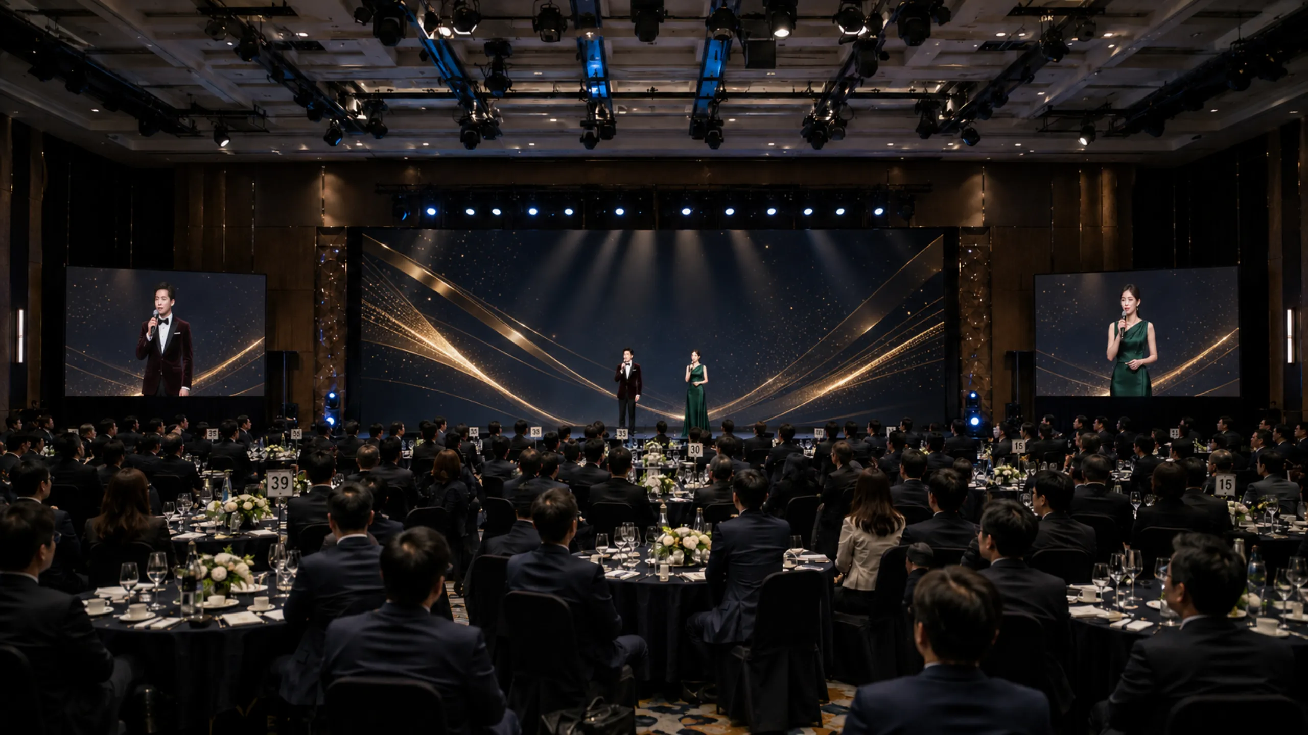 MC가 행사를 진행하는 장면