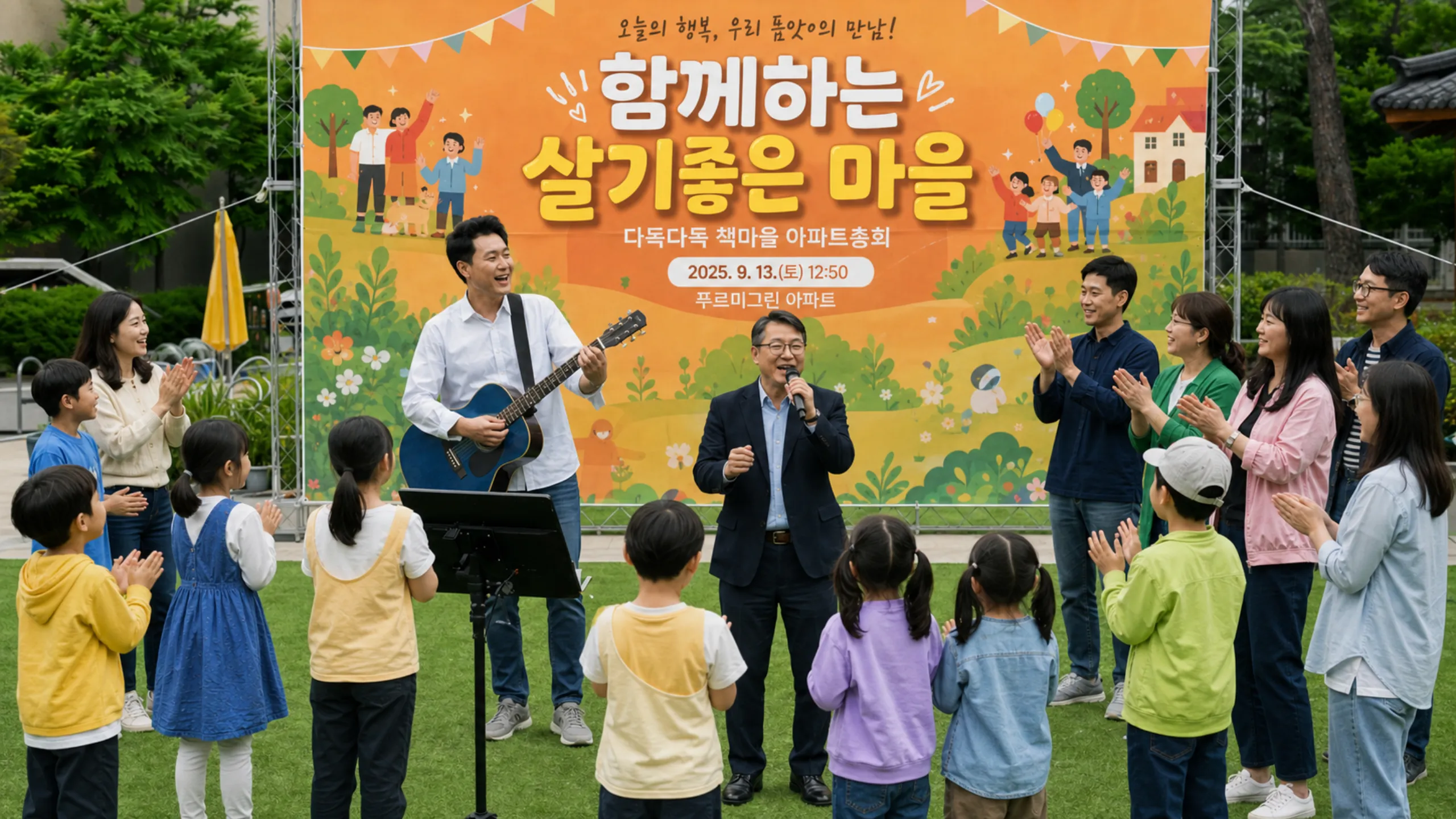 동네 주민 행사 현장