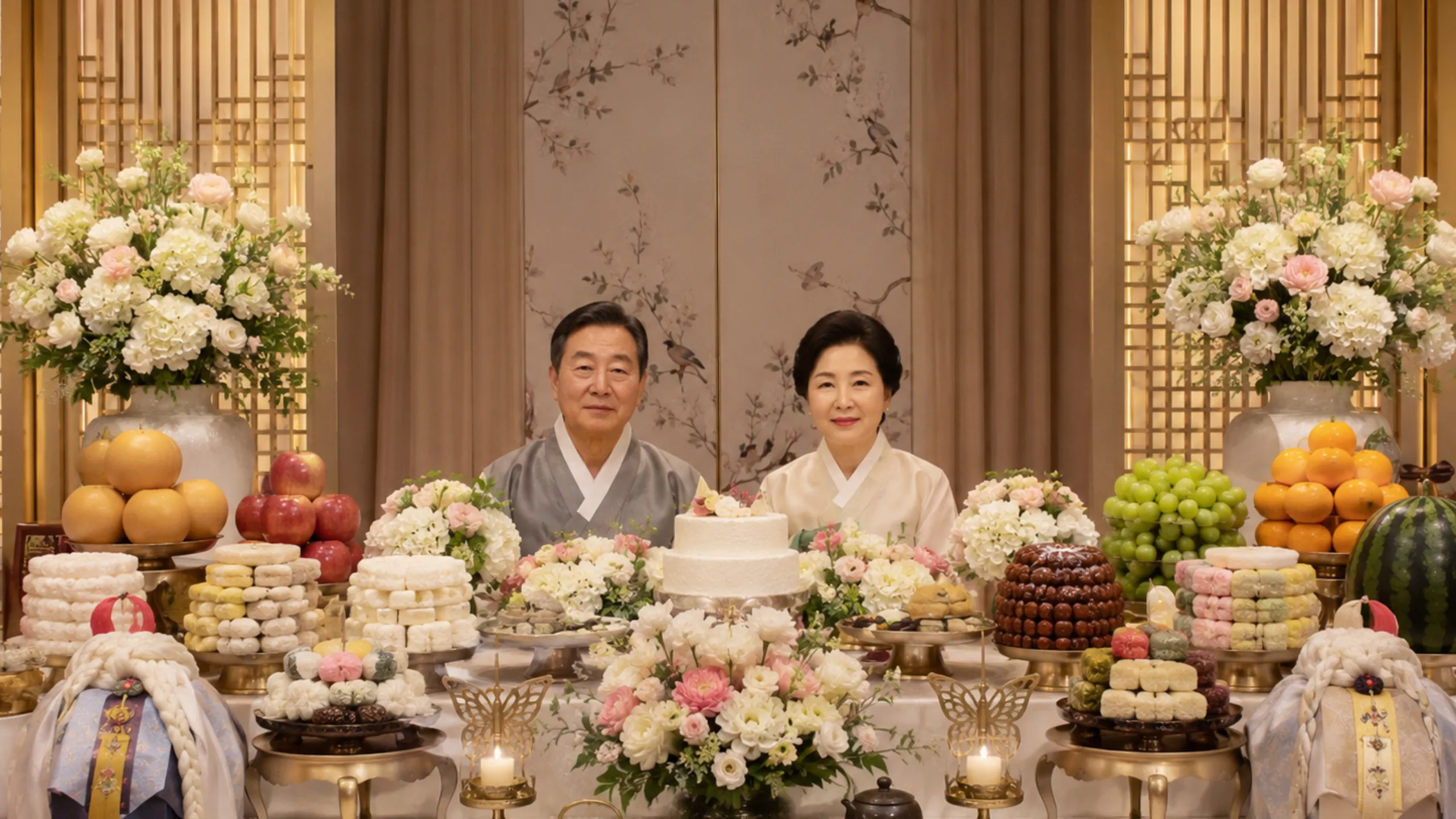 가족 행사 기념 상차림