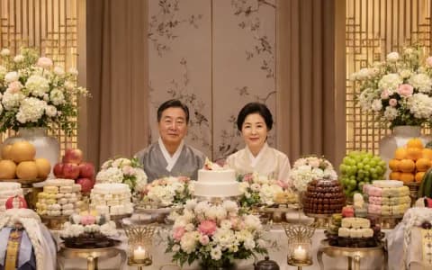 가족행사가 준비된 실내 공간