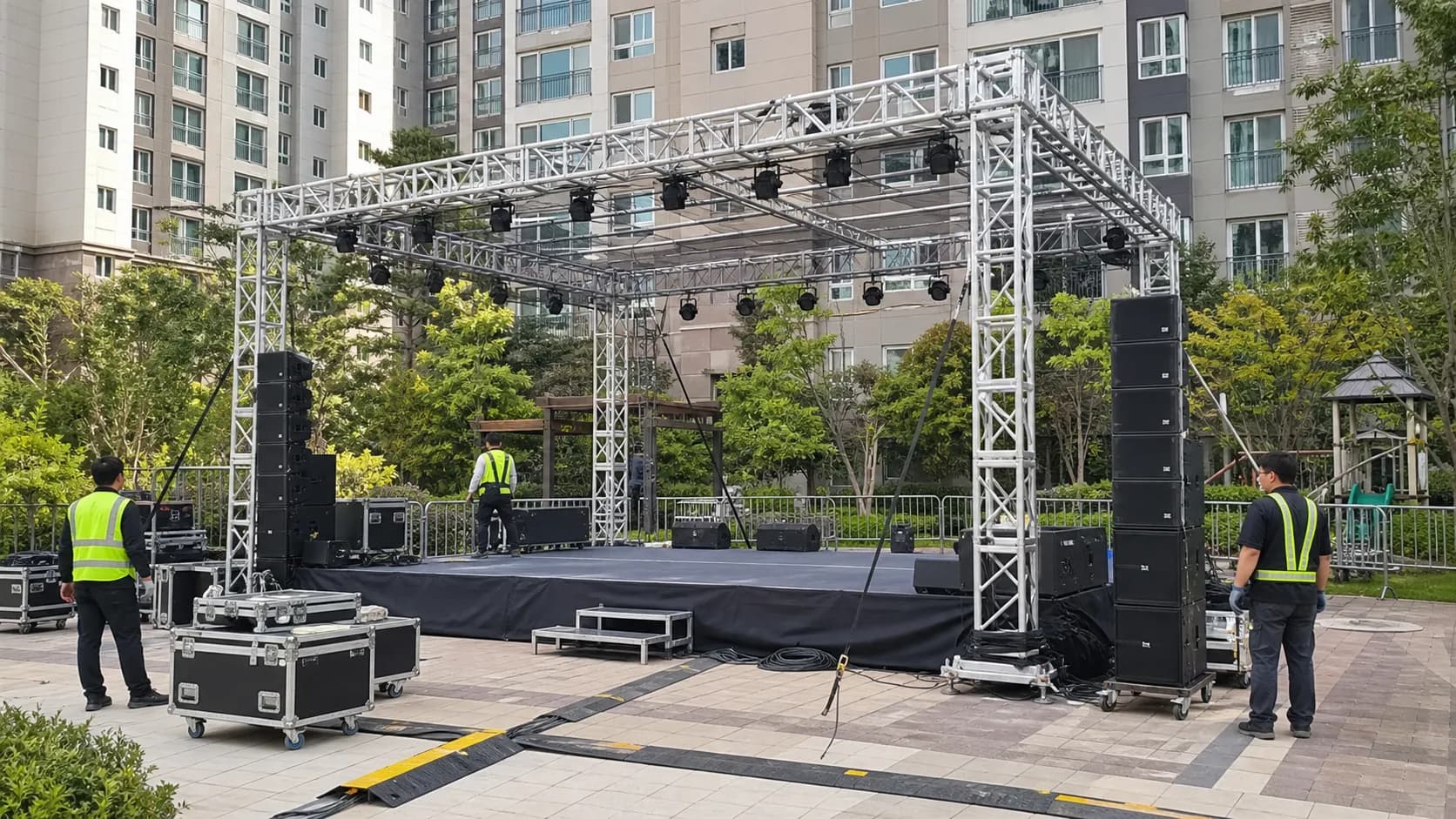 아파트행사 무대설치